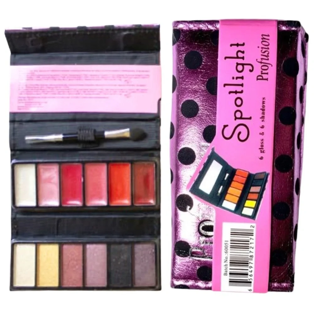2 Spotlight Eyeshadows & Lipgloss Set NWT